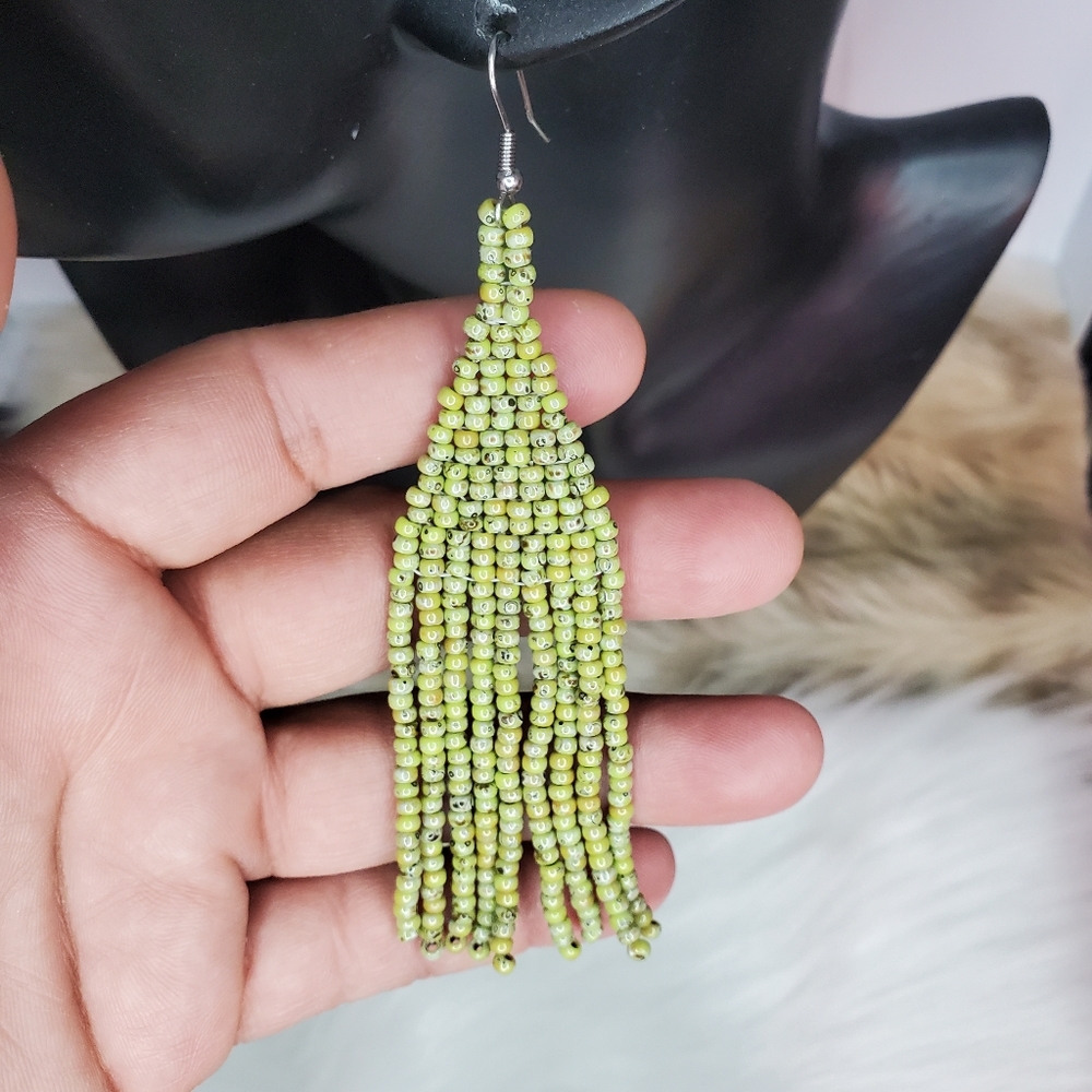 COPY - Seed beaded earrings